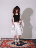 Short denim Chain Key