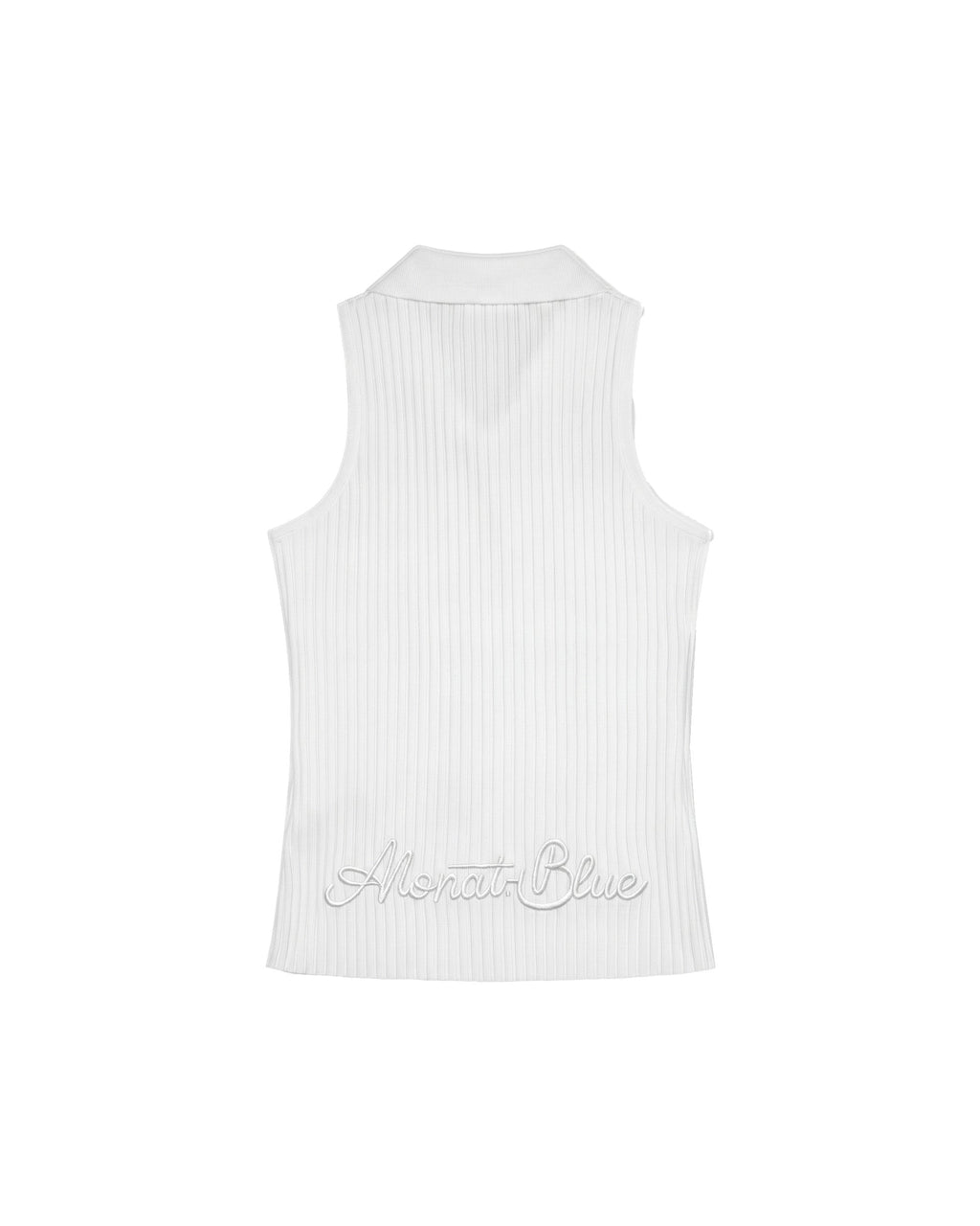 Heart-Embroidered Polo Tanktop