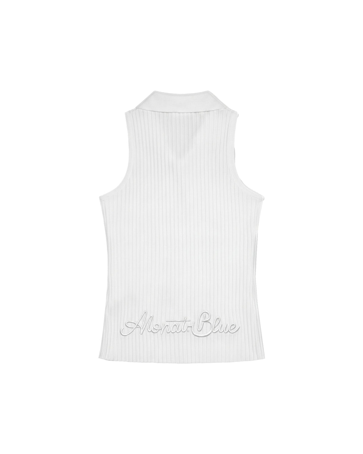 Heart-Embroidered Polo Tanktop