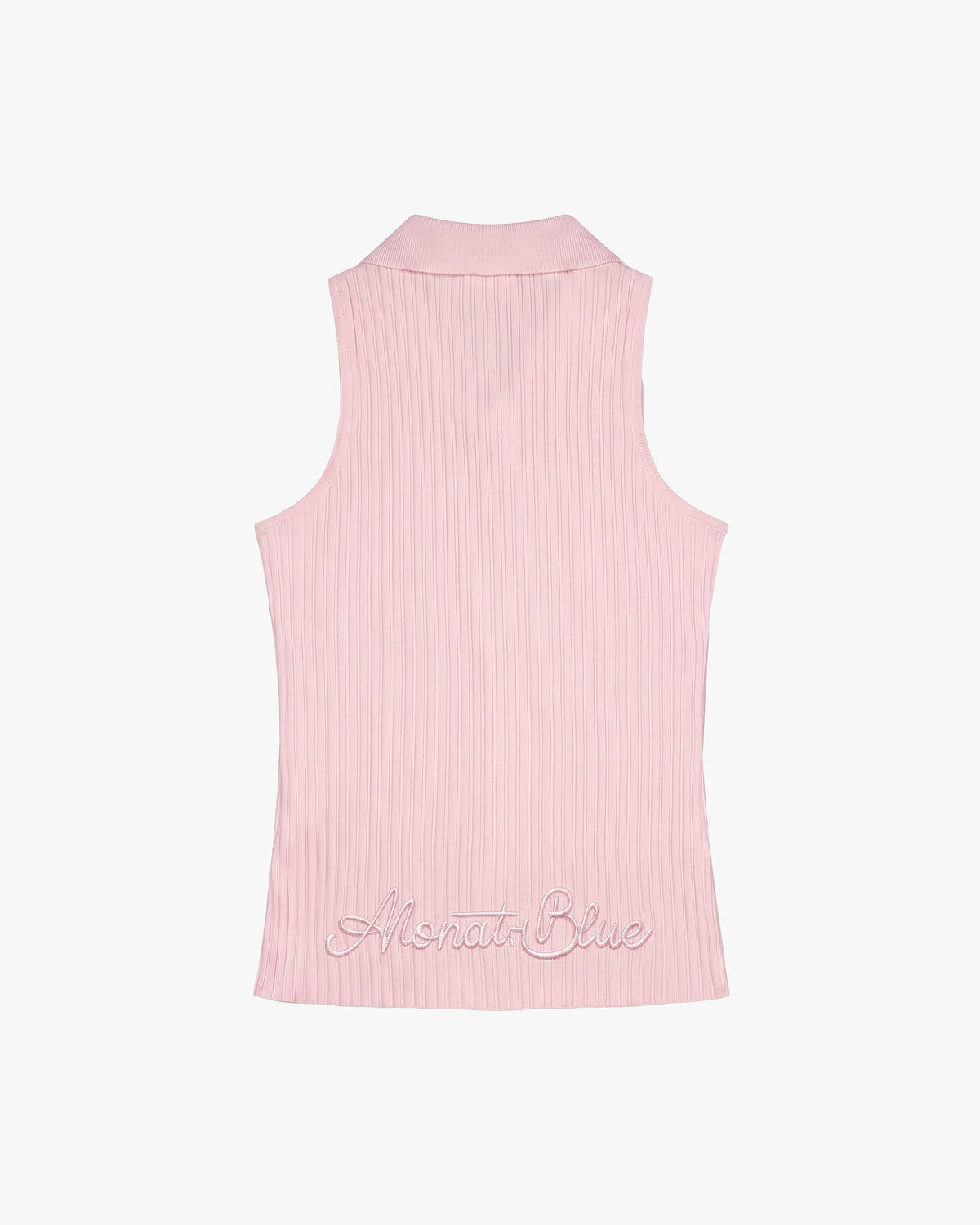 Heart-Embroidered Polo Tanktop