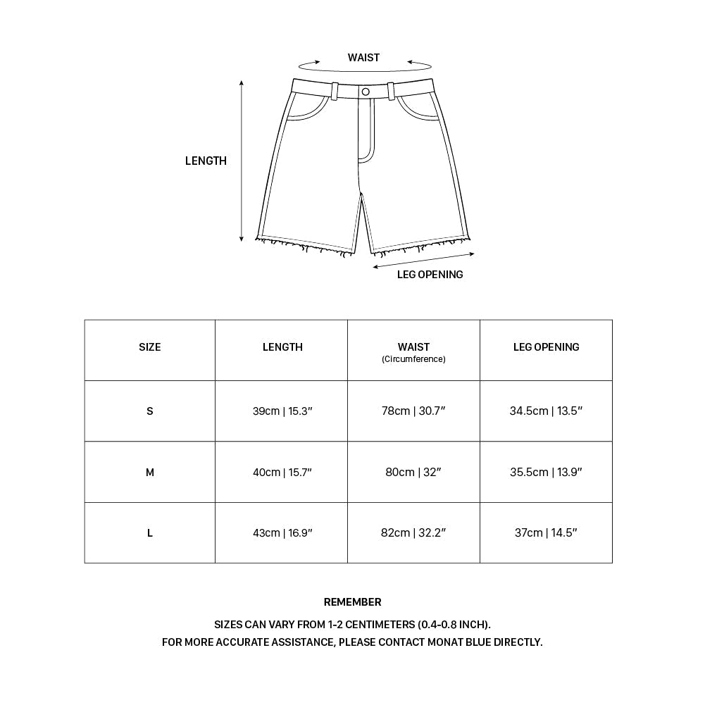 Monat Blanc Fray Shorts