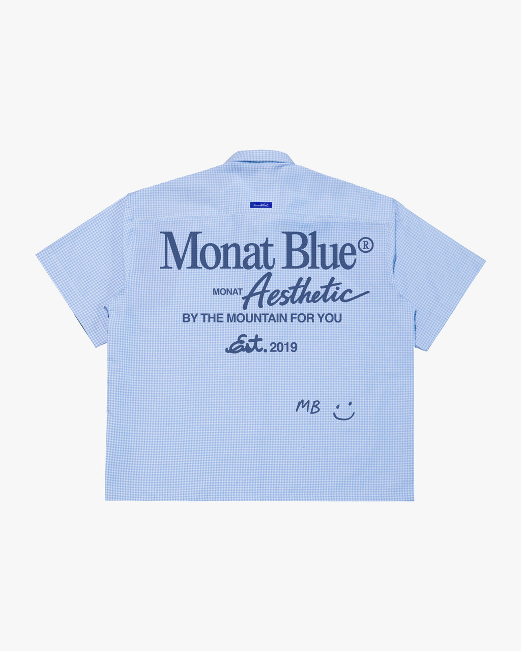 เสื้อเชิ้ตลายตารางหมากรุกสีฟ้า Caro Blue
