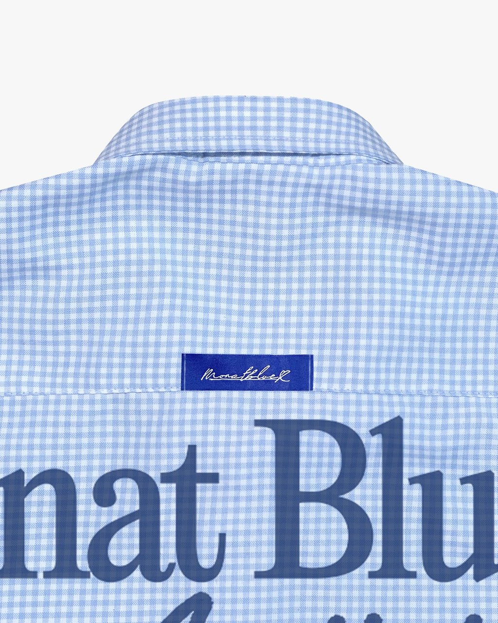 เสื้อเชิ้ตลายตารางหมากรุกสีฟ้า Caro Blue