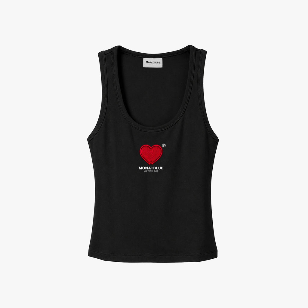 Black Twin Heart Tanktop